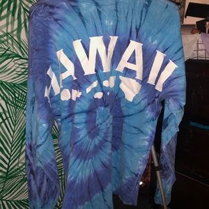 Long sleeve tie dye Hawaii shirt